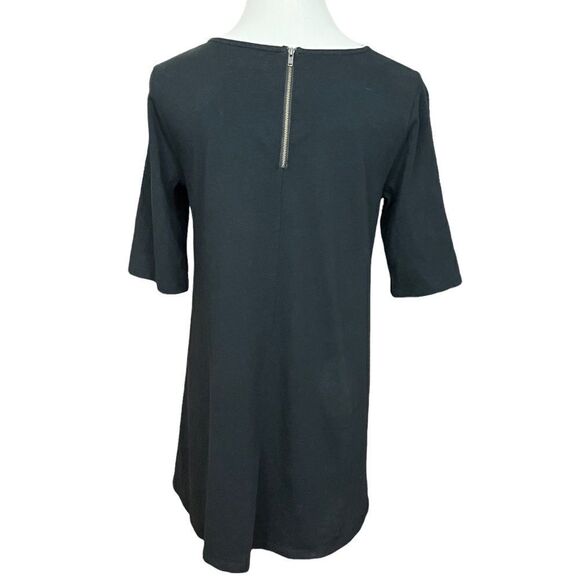 Madewell Black Back Zip Swing Tee S - Picture 3 of 6